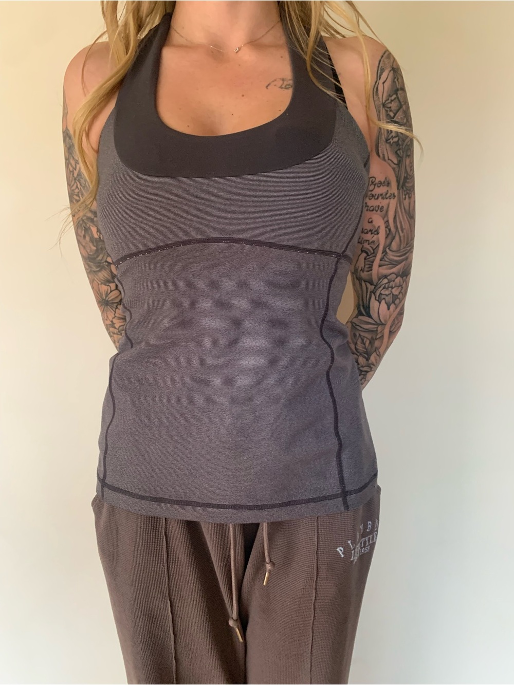 lululemon athletica Charcoal Gray Racerback Tank